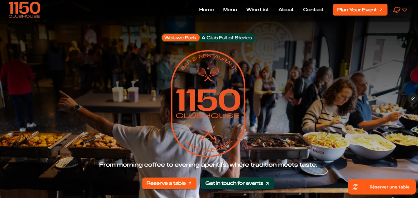 1150 Clubhouse website home page